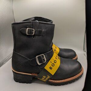 Rockwood  Black Beat the Street Leather  Combat Boot SZ 6 (6051)